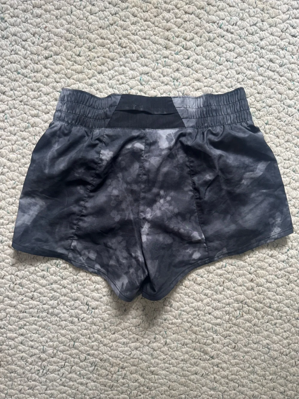 Nike Women's Black Gray Tie-Dye Athletic Shorts